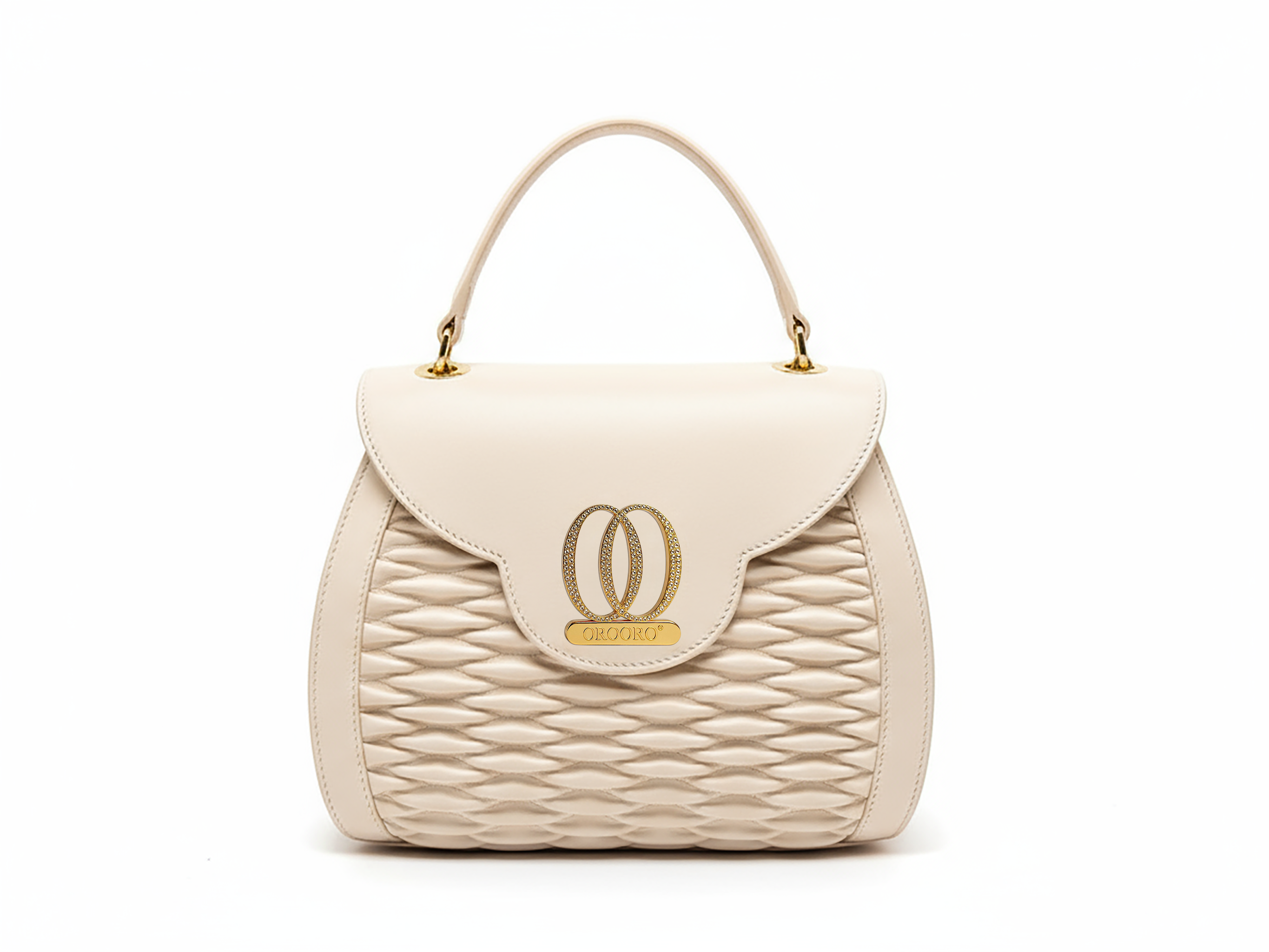 MUSA - Borsa in pelle con accessorio di brillanti