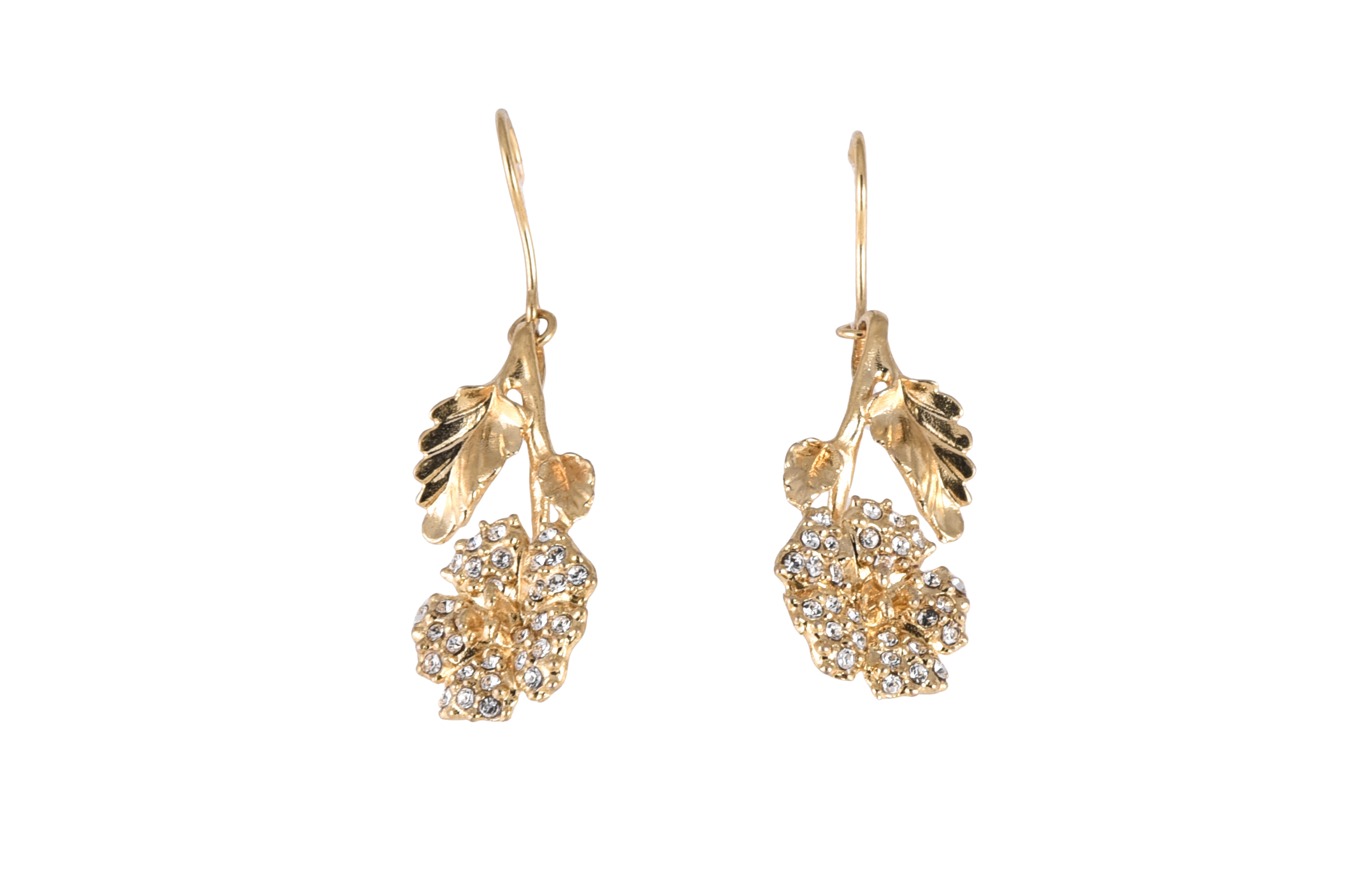 Orecchini Luce con pendente fiore impreziosito da lucenti pietre swarovski.