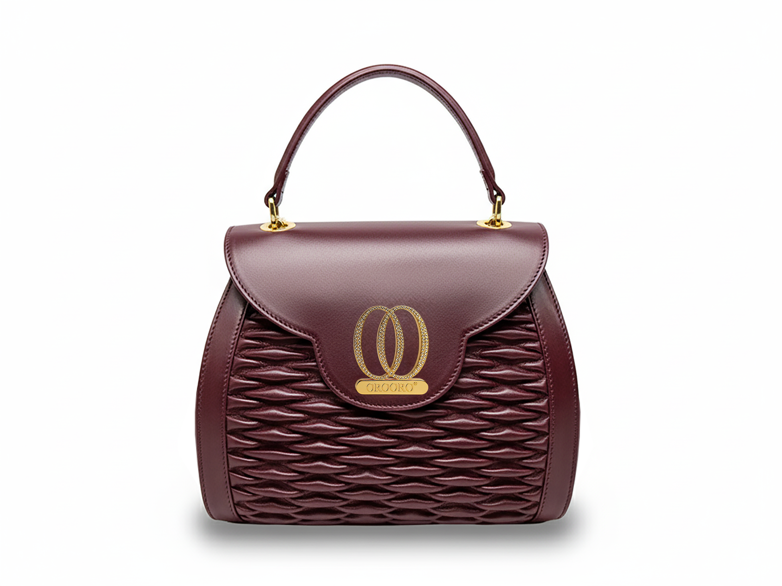 MUSA - Borsa in pelle con accessorio di brillanti