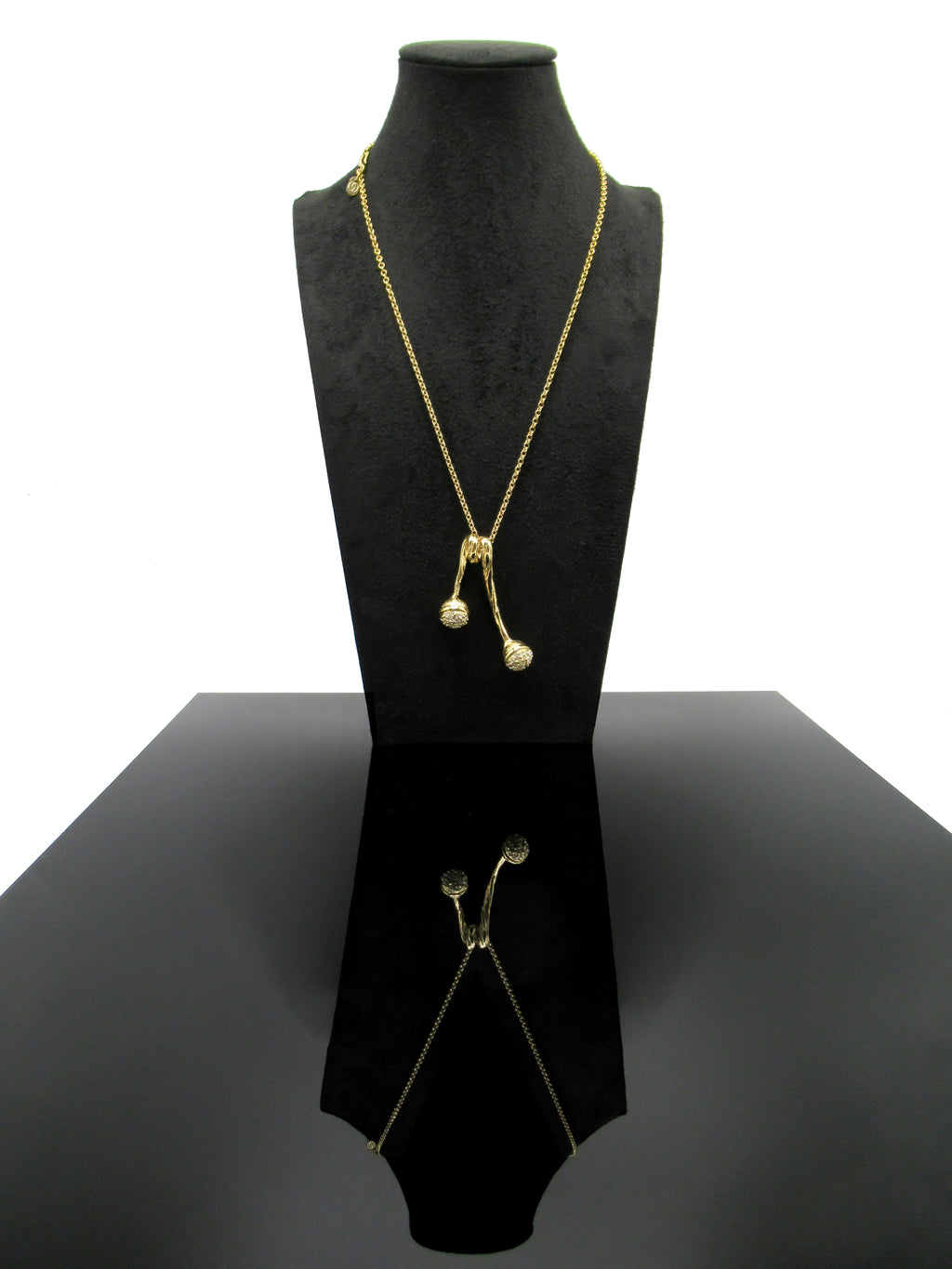 Collana Aurelia con pendente a Y impreziosito da punti luce di brillanti swarovski