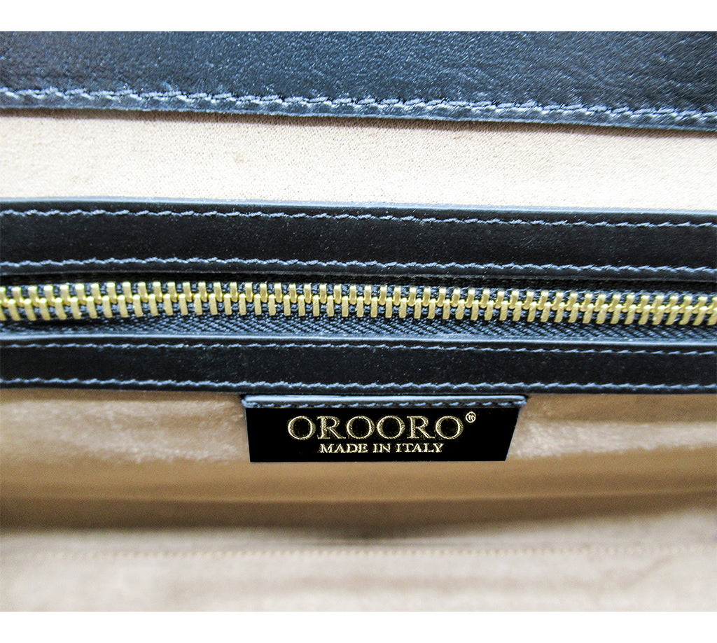 DIVINA | Borsa in Pelle Nappa e Rettile con Cristalli Swarovski®
