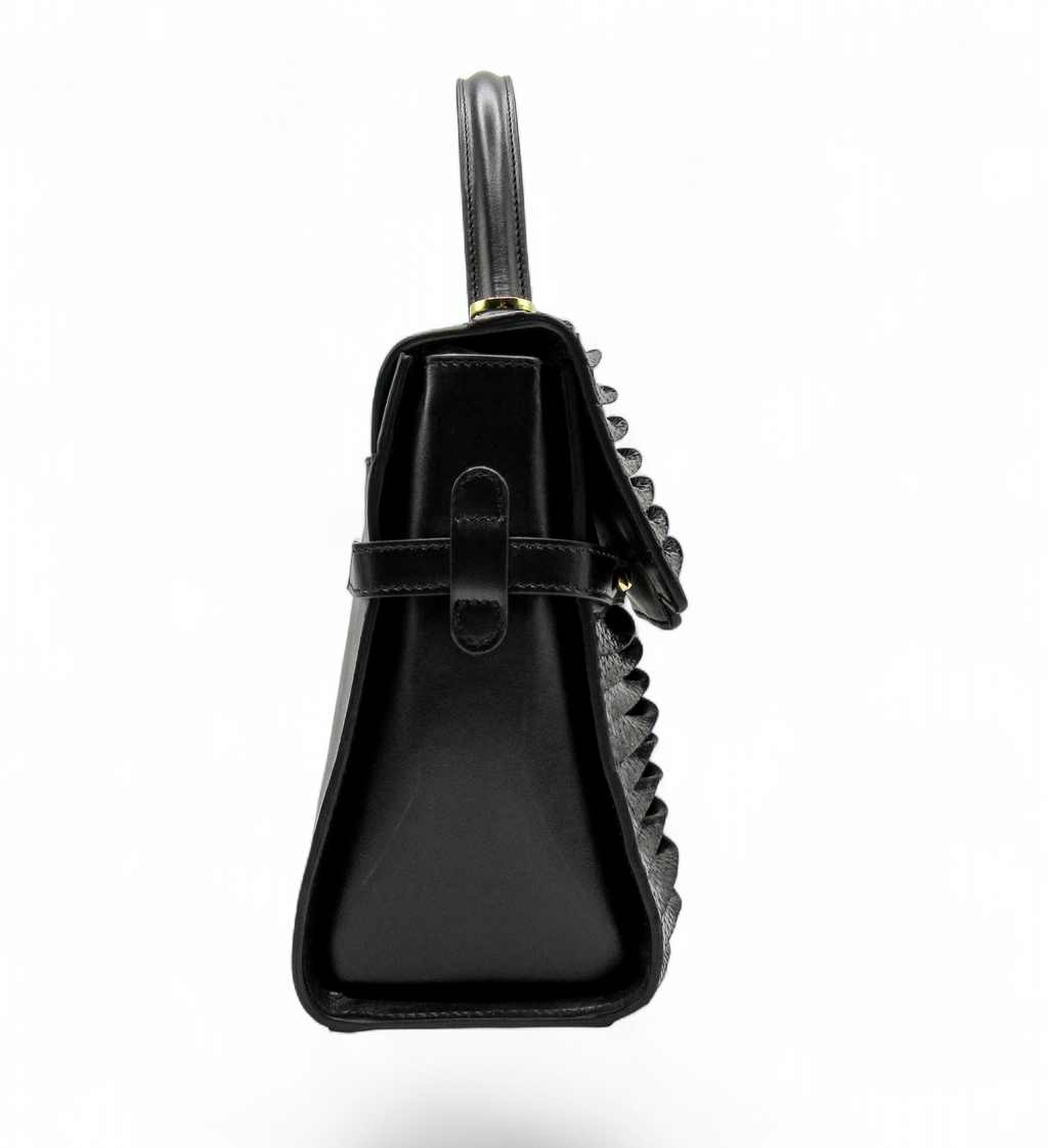 DIVINA | Borsa in Pelle Nappa e Rettile con Cristalli Swarovski®