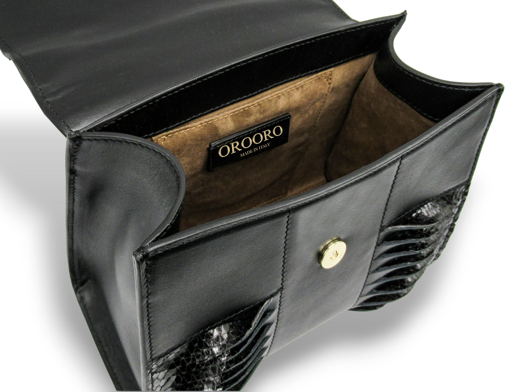 DIVÌ | Borsa in Nappa e Ajers con brillanti incastonati in Swarovski