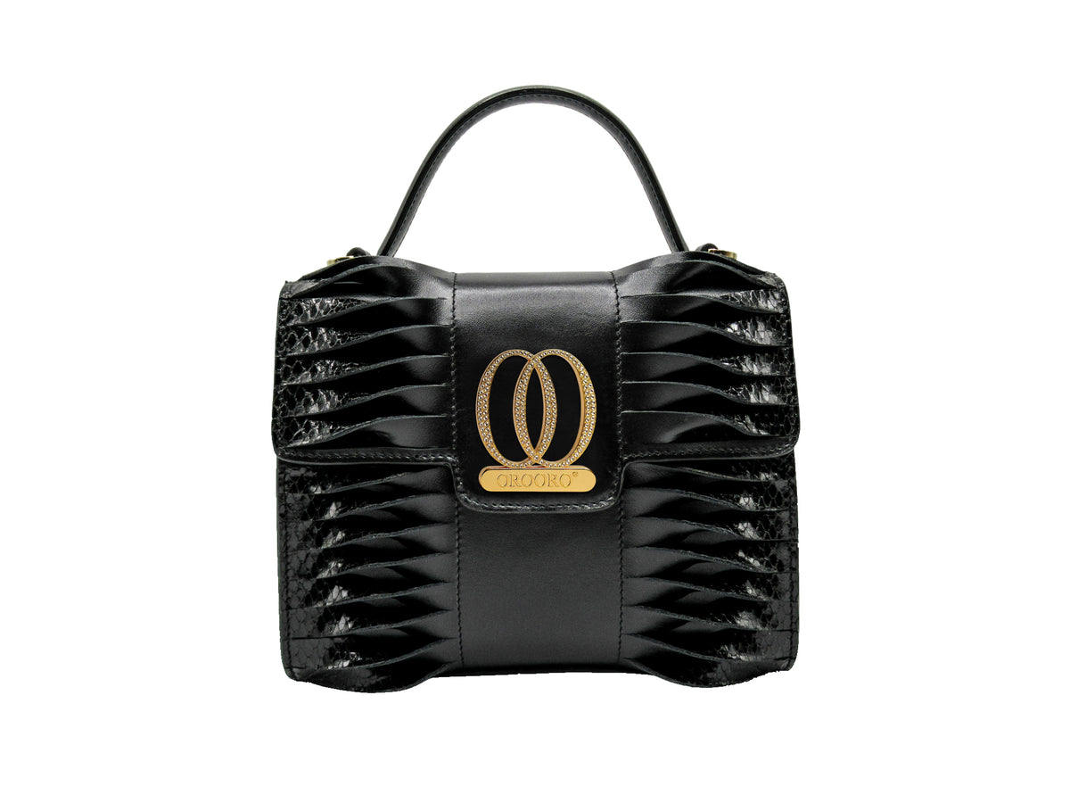 DIVÌ | Borsa in Pelle Nappa e Ayers con Cristalli Swarovski® Incastonati