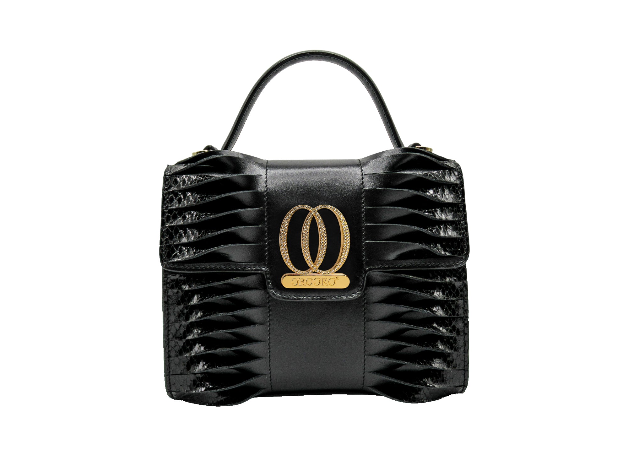 DIVÌ | Borsa in Nappa e Ajers con brillanti incastonati in Swarovski