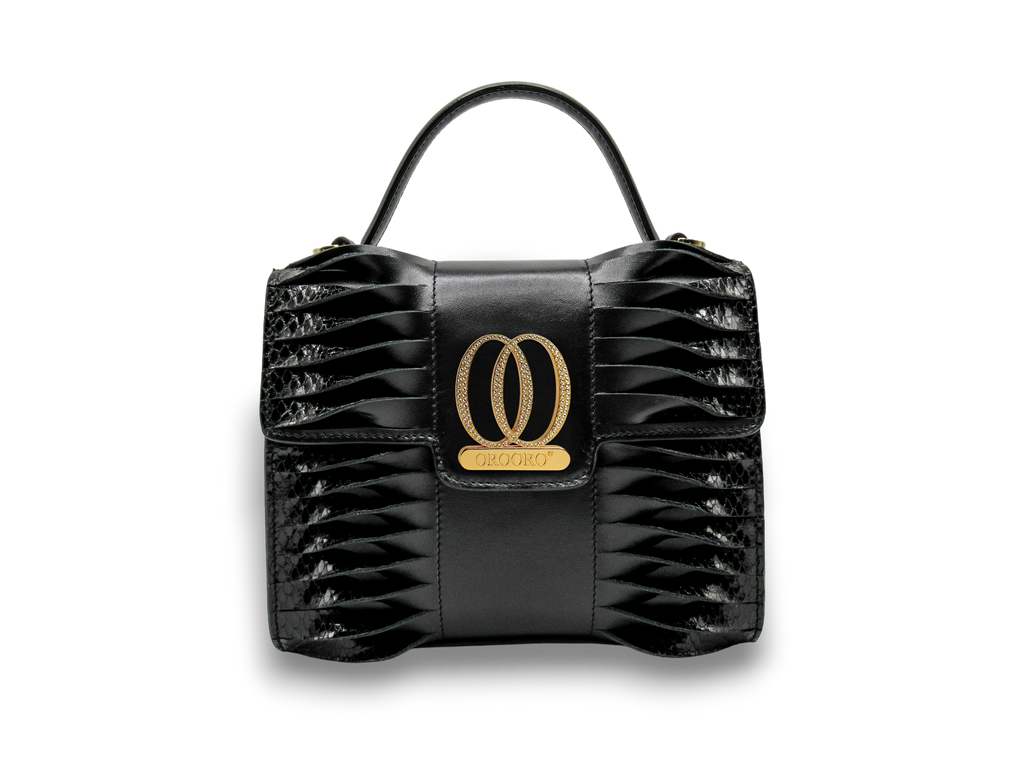 DIVÌ | Borsa in Nappa e Ajers con brillanti incastonati in Swarovski