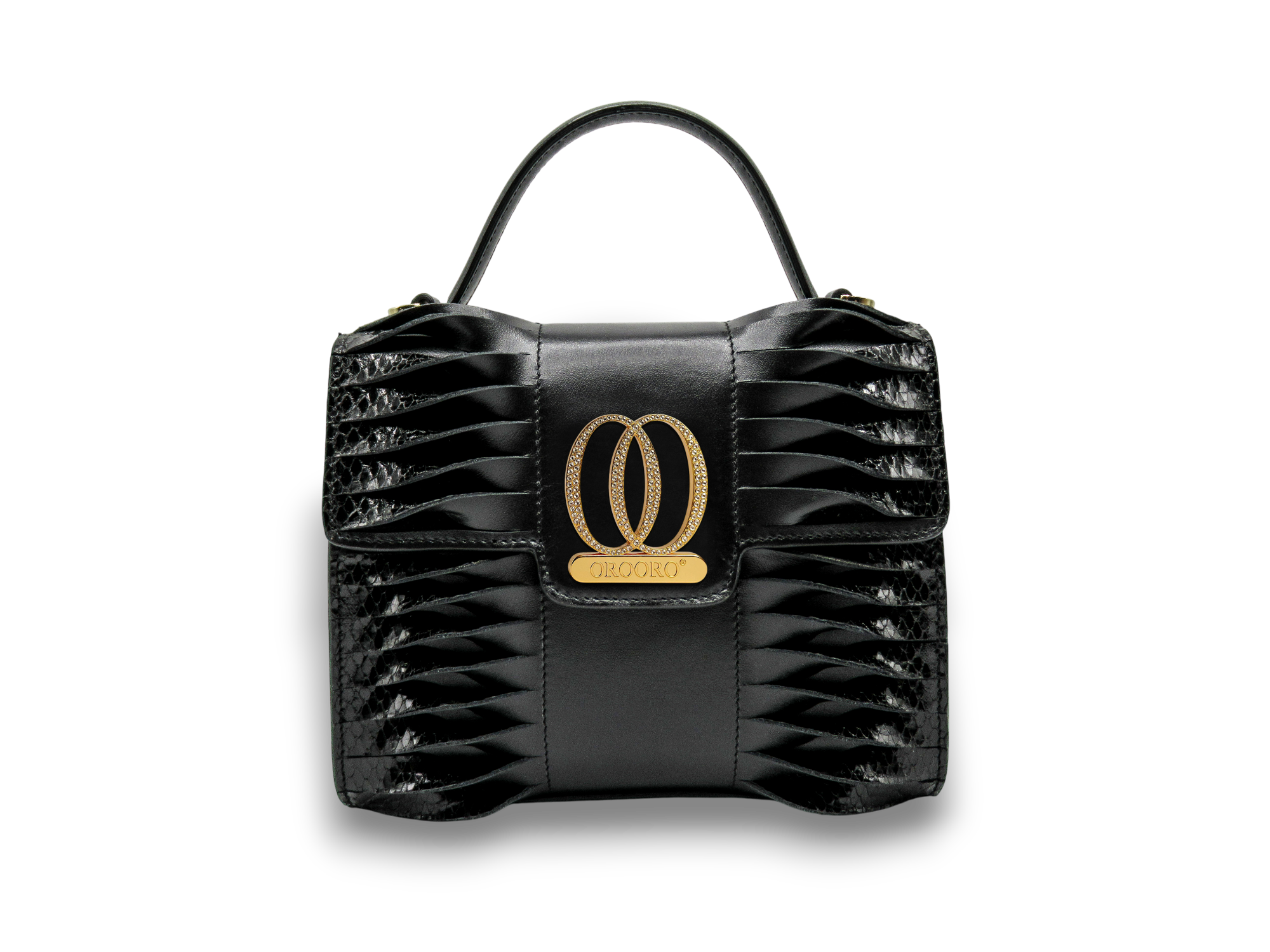 DIVÌ | Borsa in Nappa e Ajers con brillanti incastonati in Swarovski