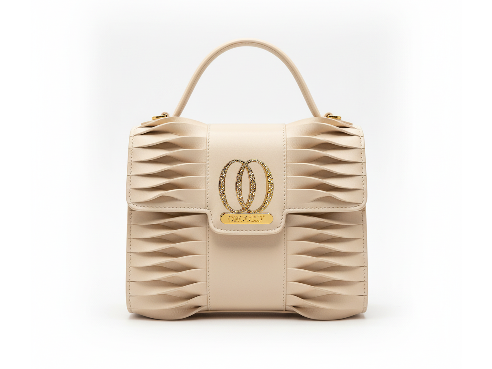 DIVÌ | Borsa in Nappa e Ajers con brillanti incastonati in Swarovski