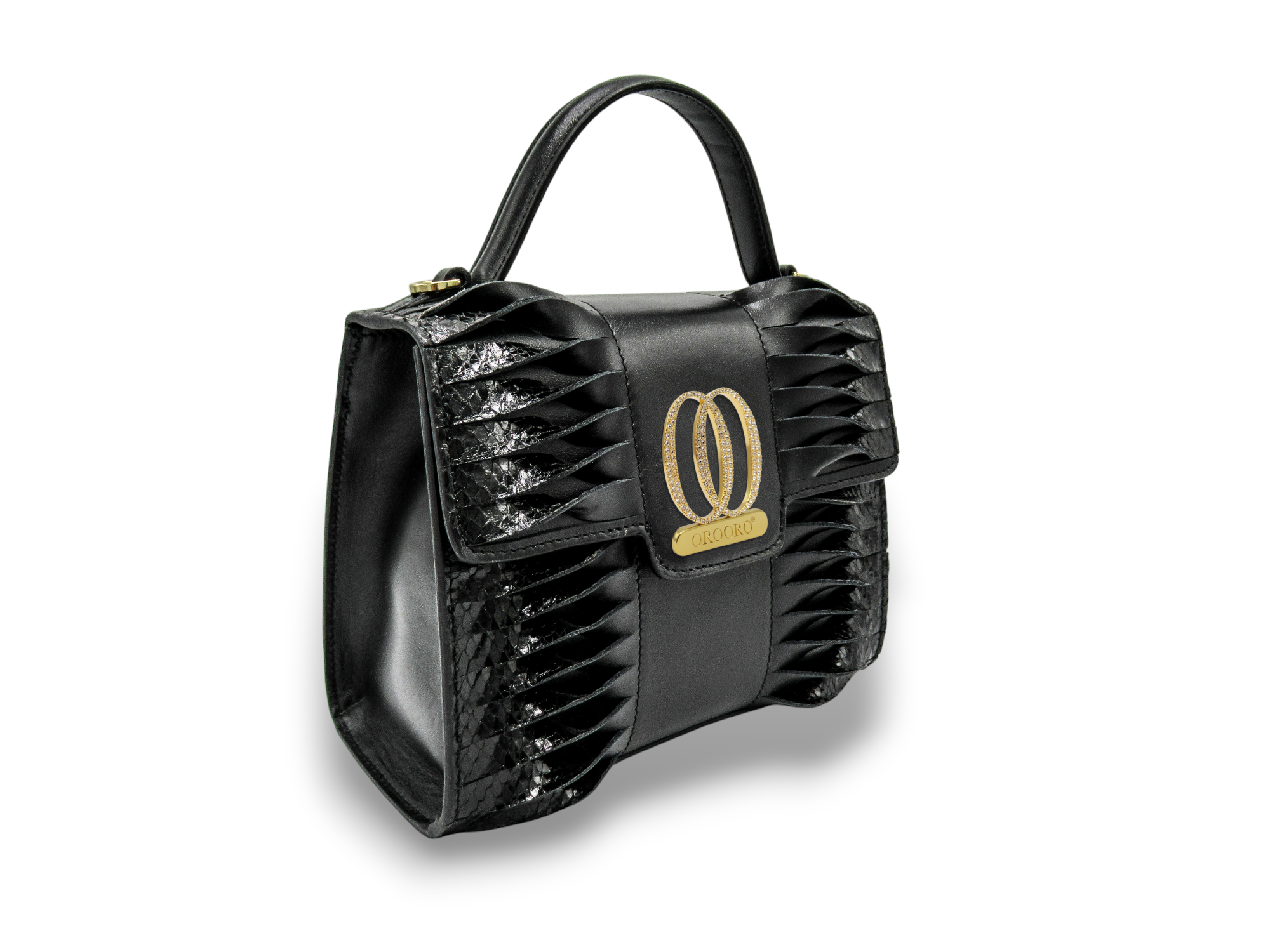 DIVÌ | Borsa in Nappa e Ajers con brillanti incastonati in Swarovski