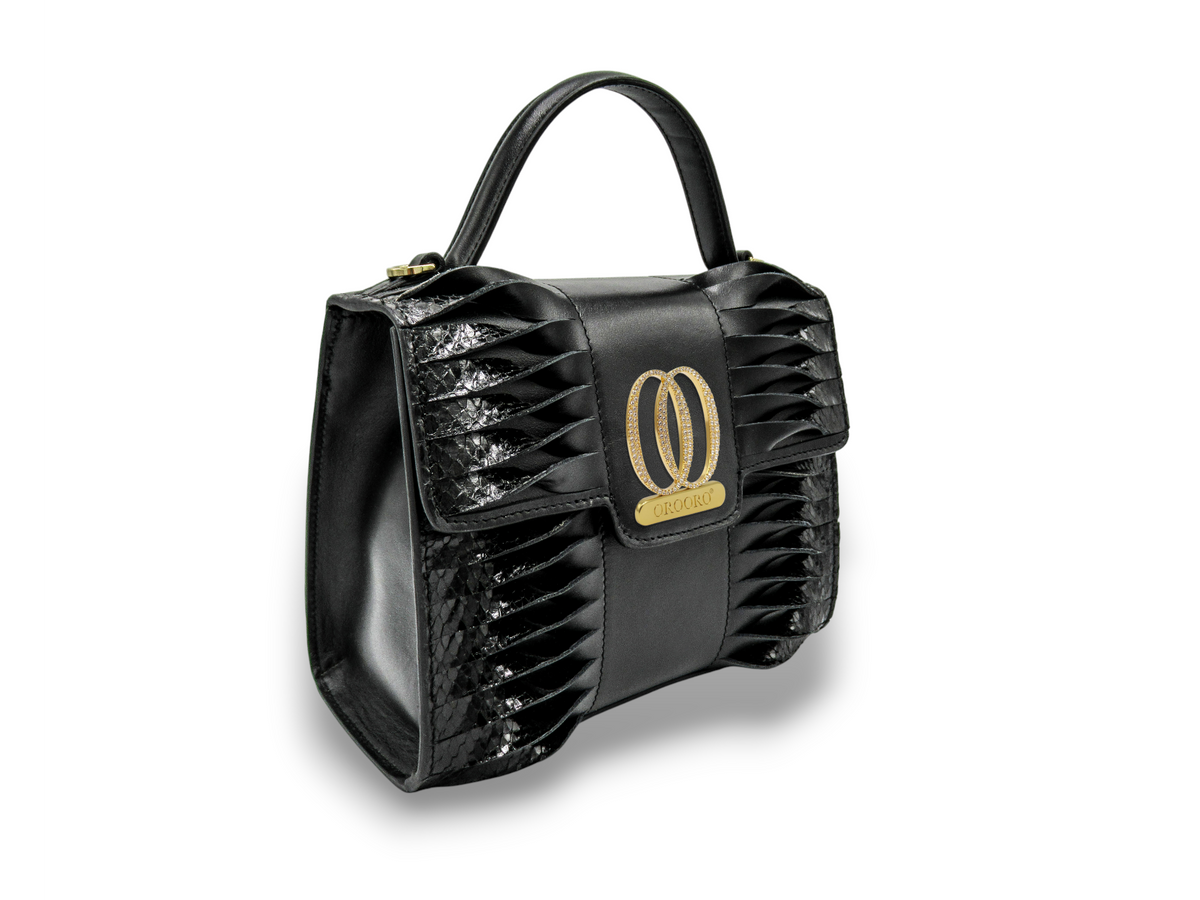 DIVÌ | Borsa in Pelle Nappa e Ayers con Cristalli Swarovski® Incastonati