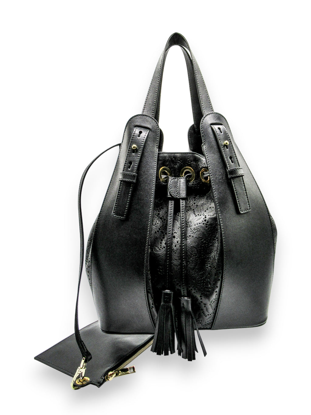 EDEN | Borsa in Pelle con Trafori Laserati e Cristalli Swarovski®