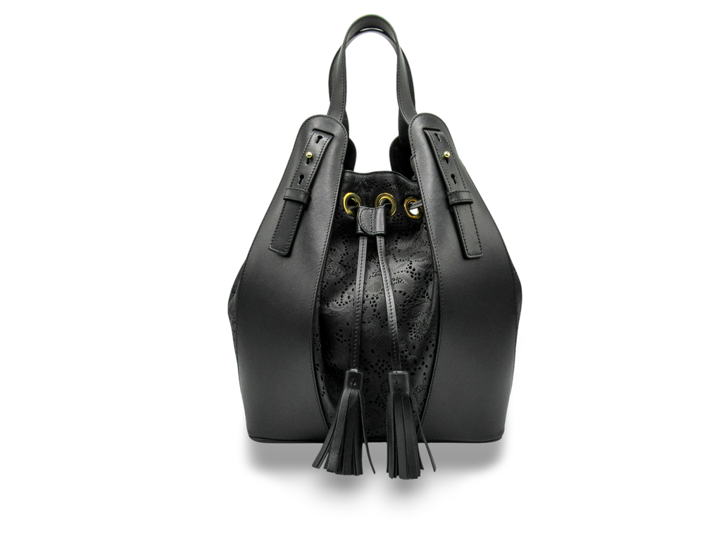 EDEN | Borsa in Pelle con Trafori Laserati e Cristalli Swarovski®
