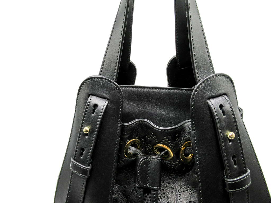 EDEN | Borsa in Pelle con Trafori Laserati e Cristalli Swarovski®