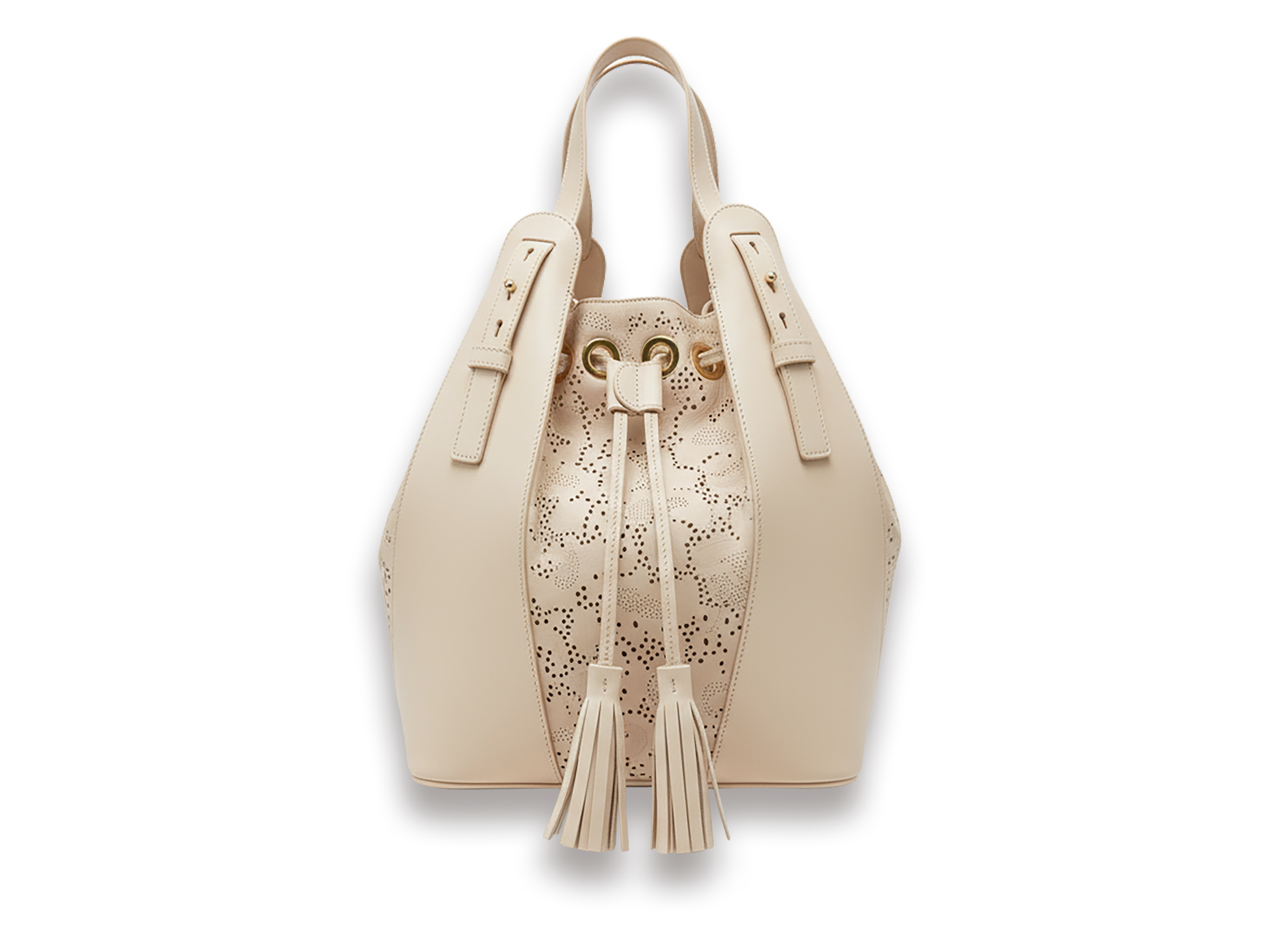 Borsa Eden in pelle con trafori laserati e logo di brillanti swarovski