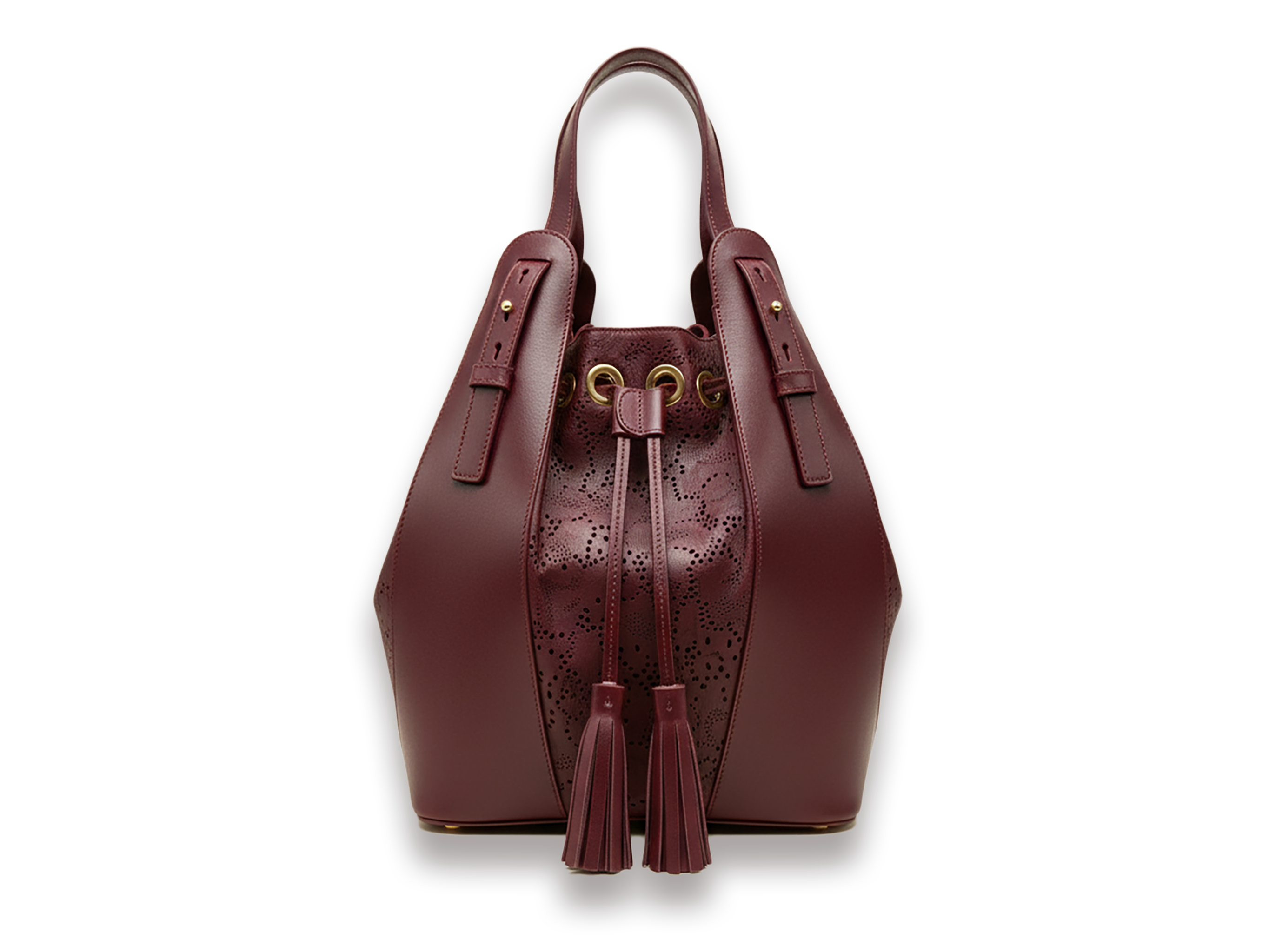Borsa Eden in pelle con trafori laserati e logo di brillanti swarovski
