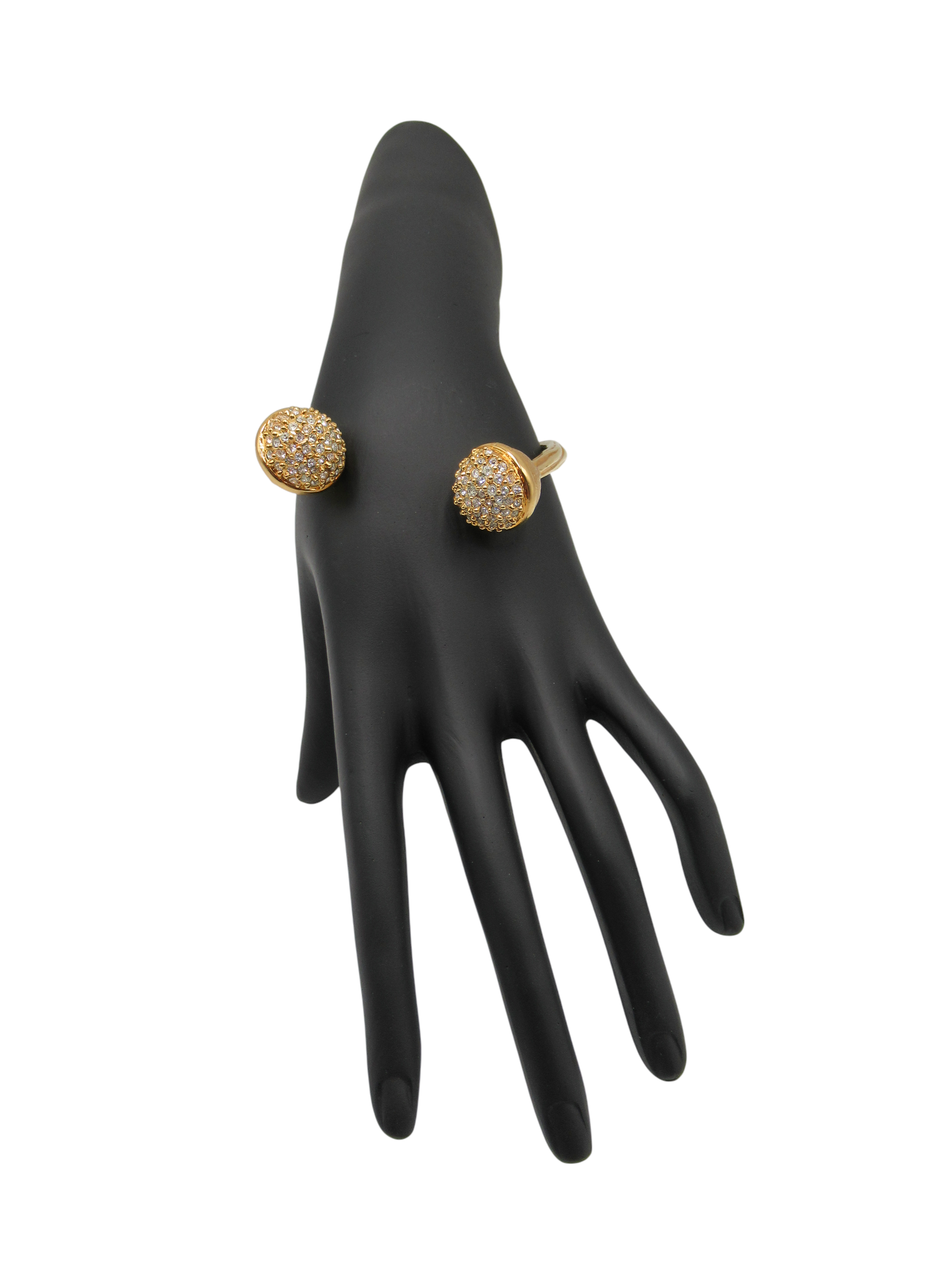 Bracciale Aurelia con Pendente a Y con sfere terminali decorate da brillanti swarovski