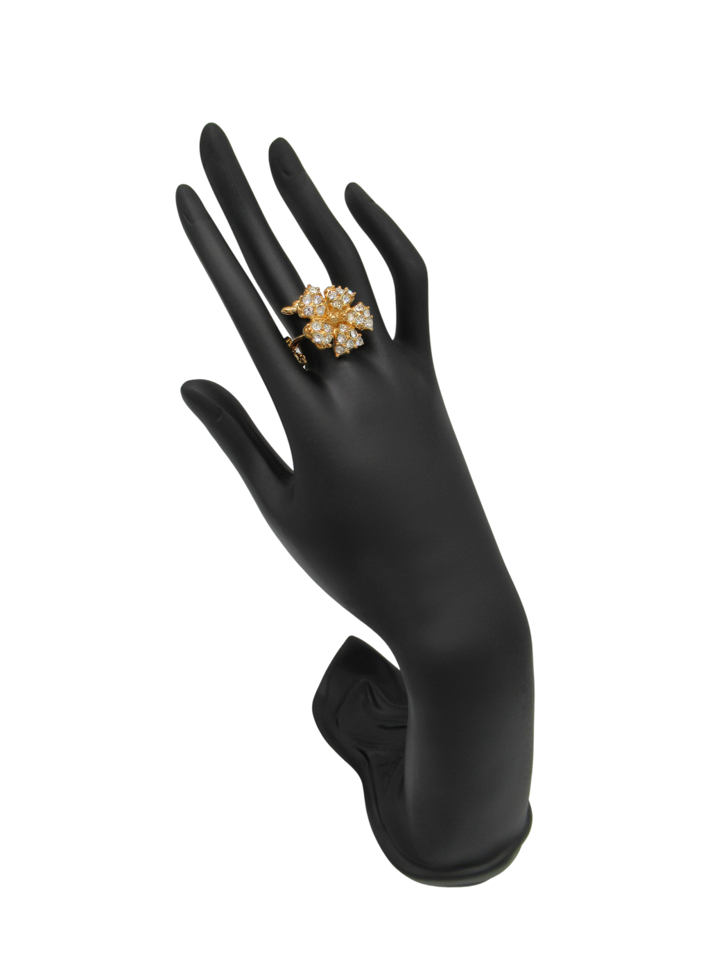 Anello Luce con pendente a fiore "Luminoso e delicatissimo" impreziosito da luminose e lucenti pietre swarovski.