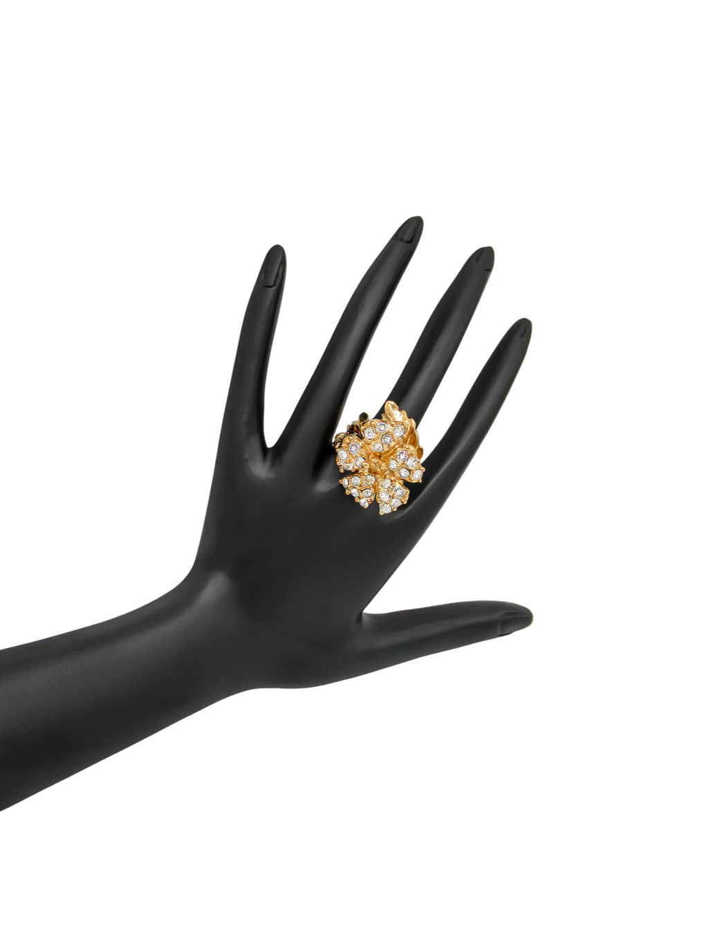 Anello Luce con pendente a fiore "Luminoso e delicatissimo" impreziosito da luminose e lucenti pietre swarovski.