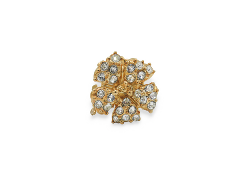 Anello Luce con pendente a fiore "Luminoso e delicatissimo" impreziosito da luminose e lucenti pietre swarovski.