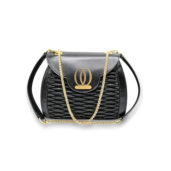MUSA - Borsa in pelle con accessorio di brillanti