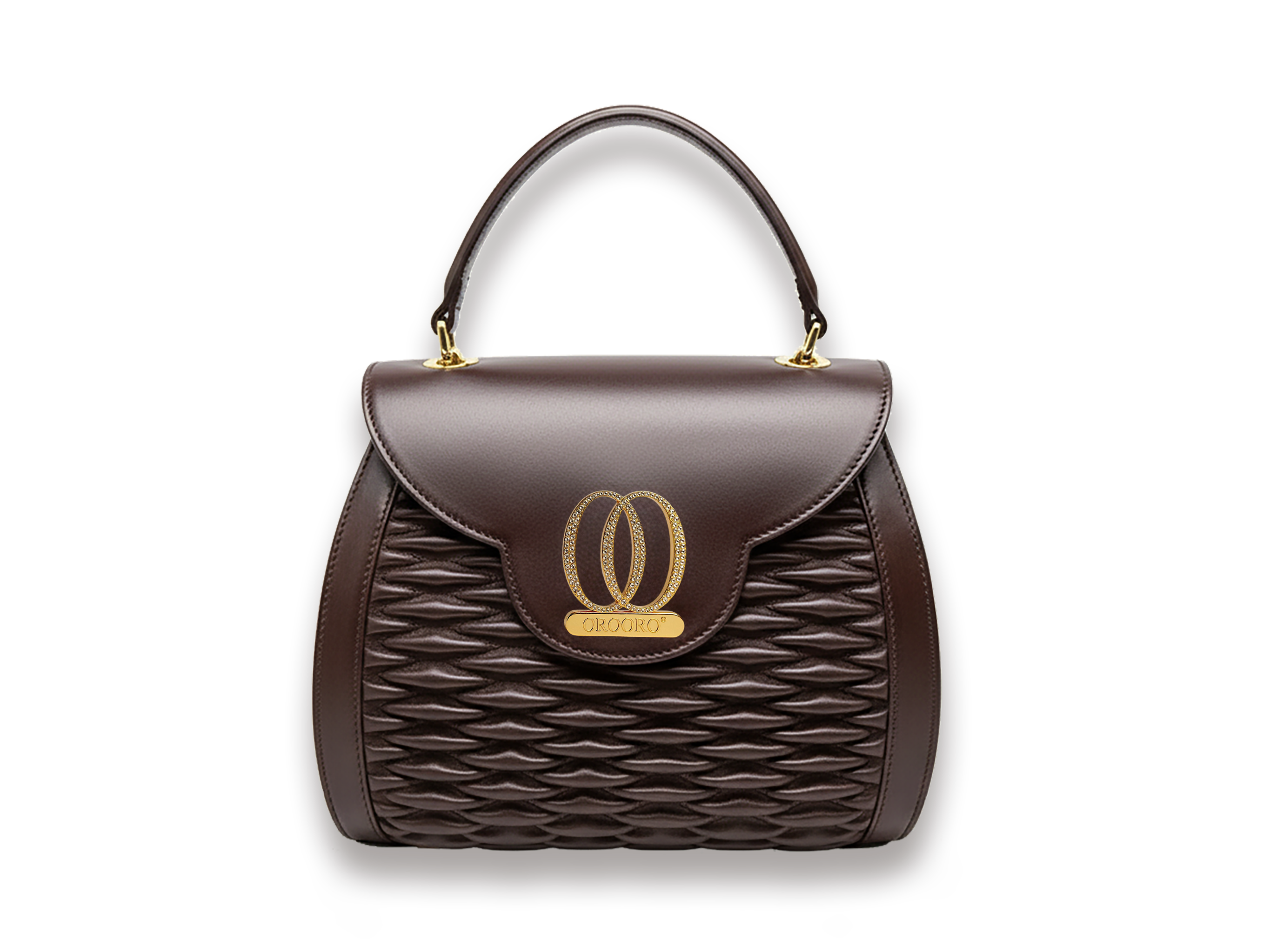 MUSA - Borsa in pelle con accessorio di brillanti