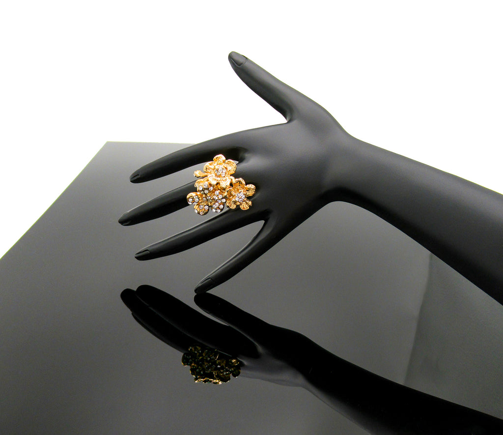 Anello Rose DESIDERIUM | Trio di Fiori con Cristalli Swarovski®