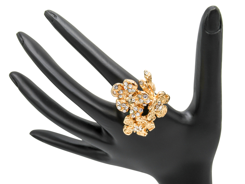 Anello Rose DESIDERIUM | Trio di Fiori con Cristalli Swarovski®