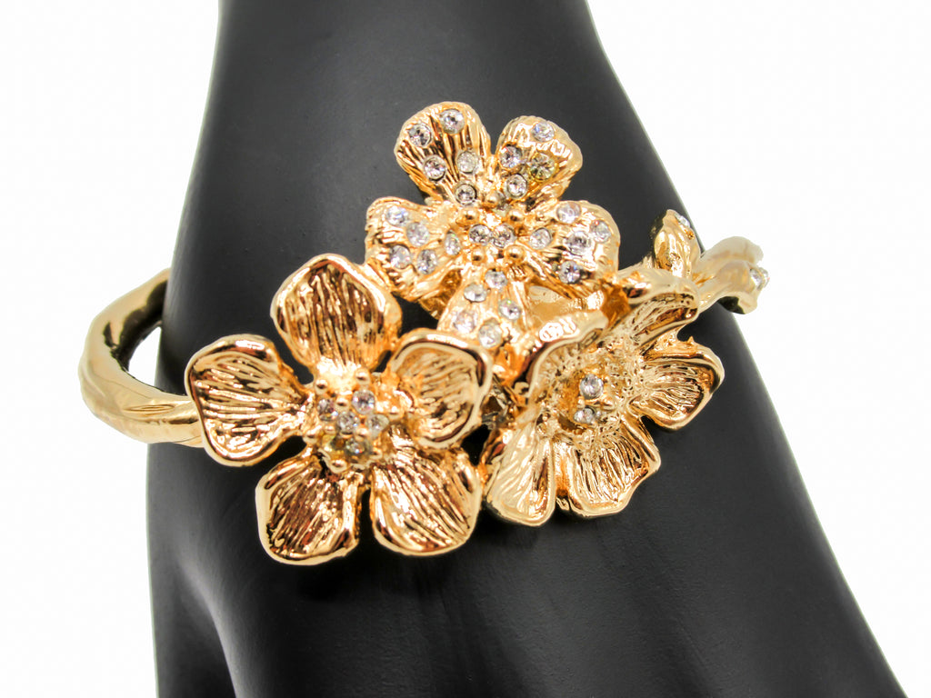 Bracciale Rose DESIDERIUM | Pendente Trio di Fiori con Cristalli Swarovski®