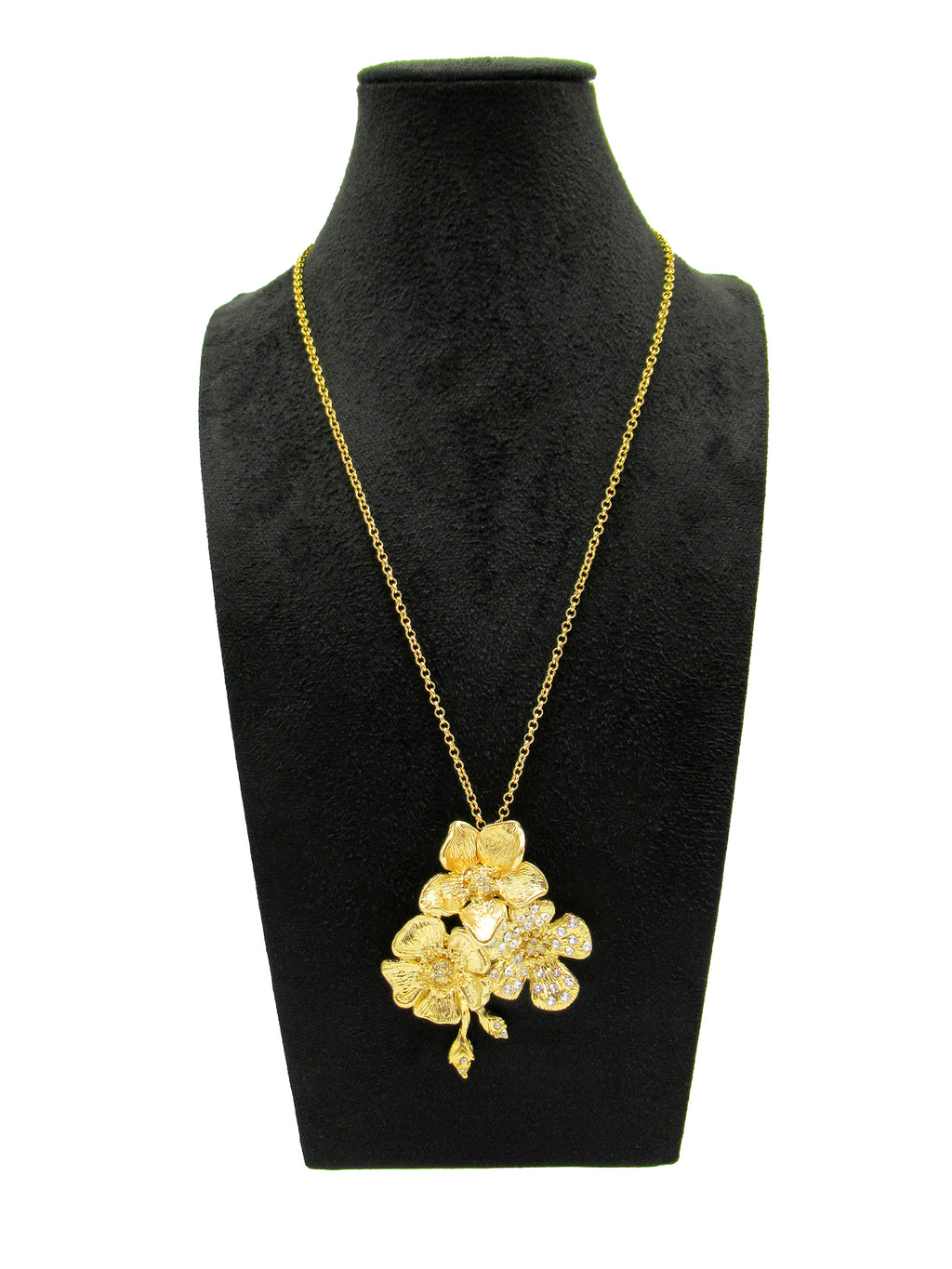 Collana Rose DESIDERIUM | Pendente Trio di Fiori con Cristalli Swarovski®