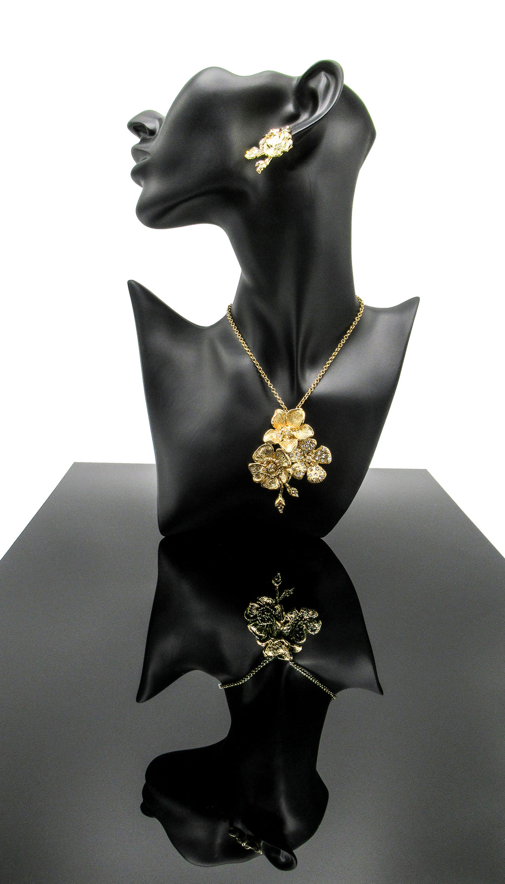 Collana Rose DESIDERIUM | Pendente Trio di Fiori con Cristalli Swarovski®