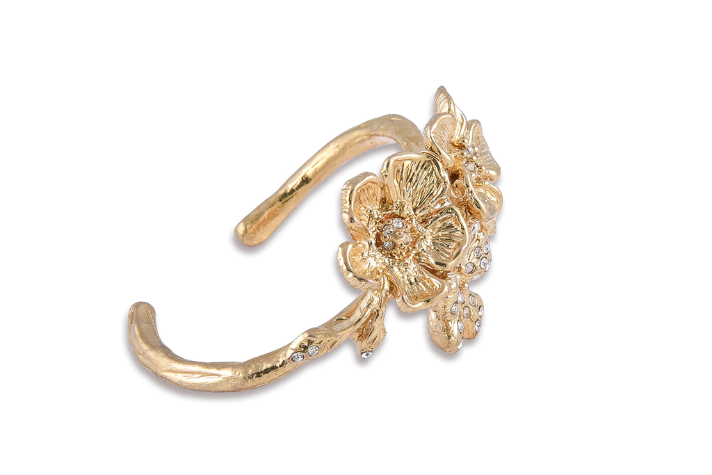 Bracciale Rose DESIDERIUM | Pendente Trio di Fiori con Cristalli Swarovski®