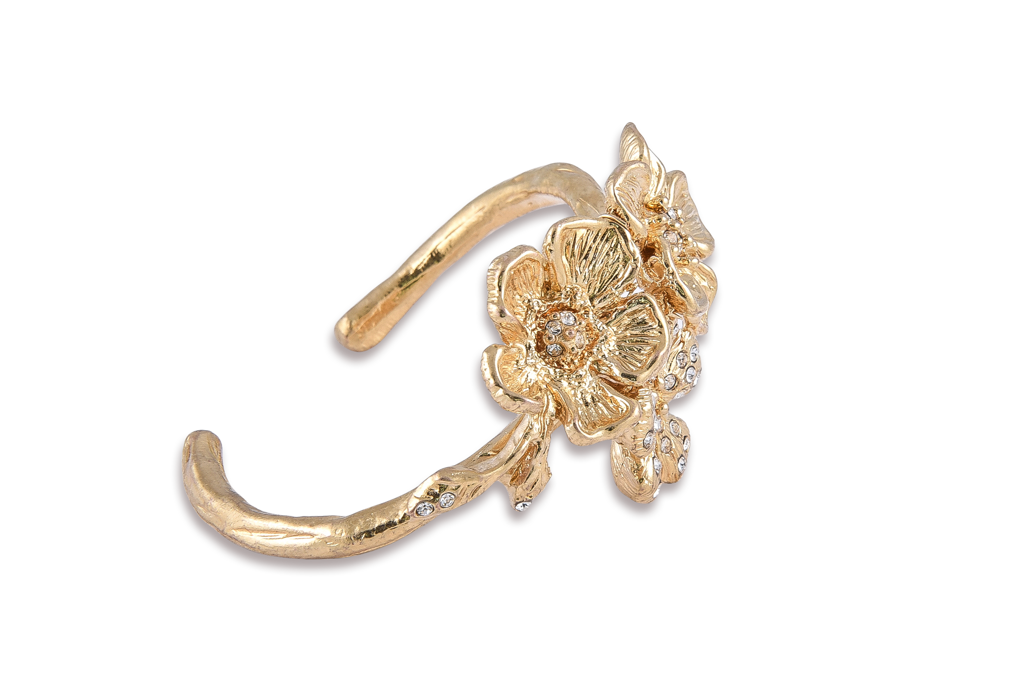 Parure Rose con Pendenti a tre luminosi fiori, impreziositi da pietre swarovski