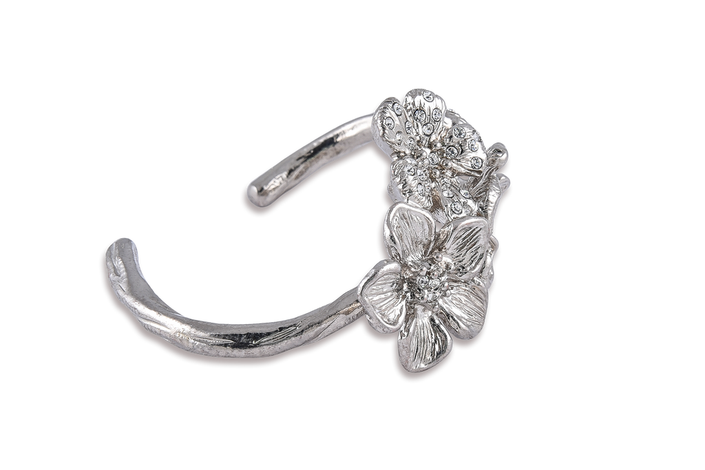Bracciale Rose DESIDERIUM | Pendente Trio di Fiori con Cristalli Swarovski®