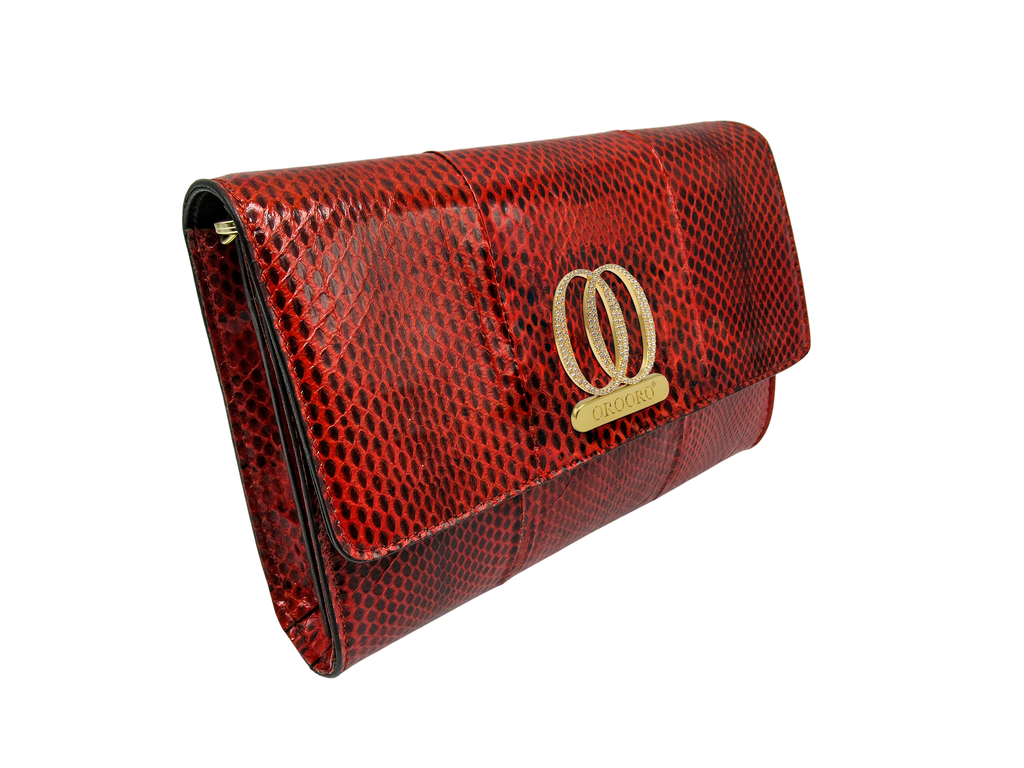 SEGRETO | Clutch in Pelle Ayers e Cristalli Swarovski®