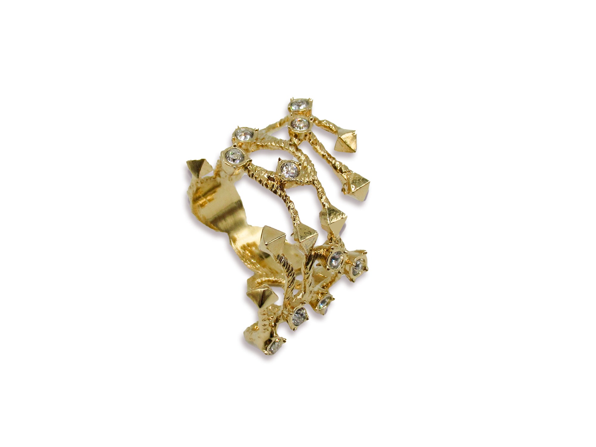 Anello Stelle Cadenti impreziosito da luminose e lucenti pietre swarovski