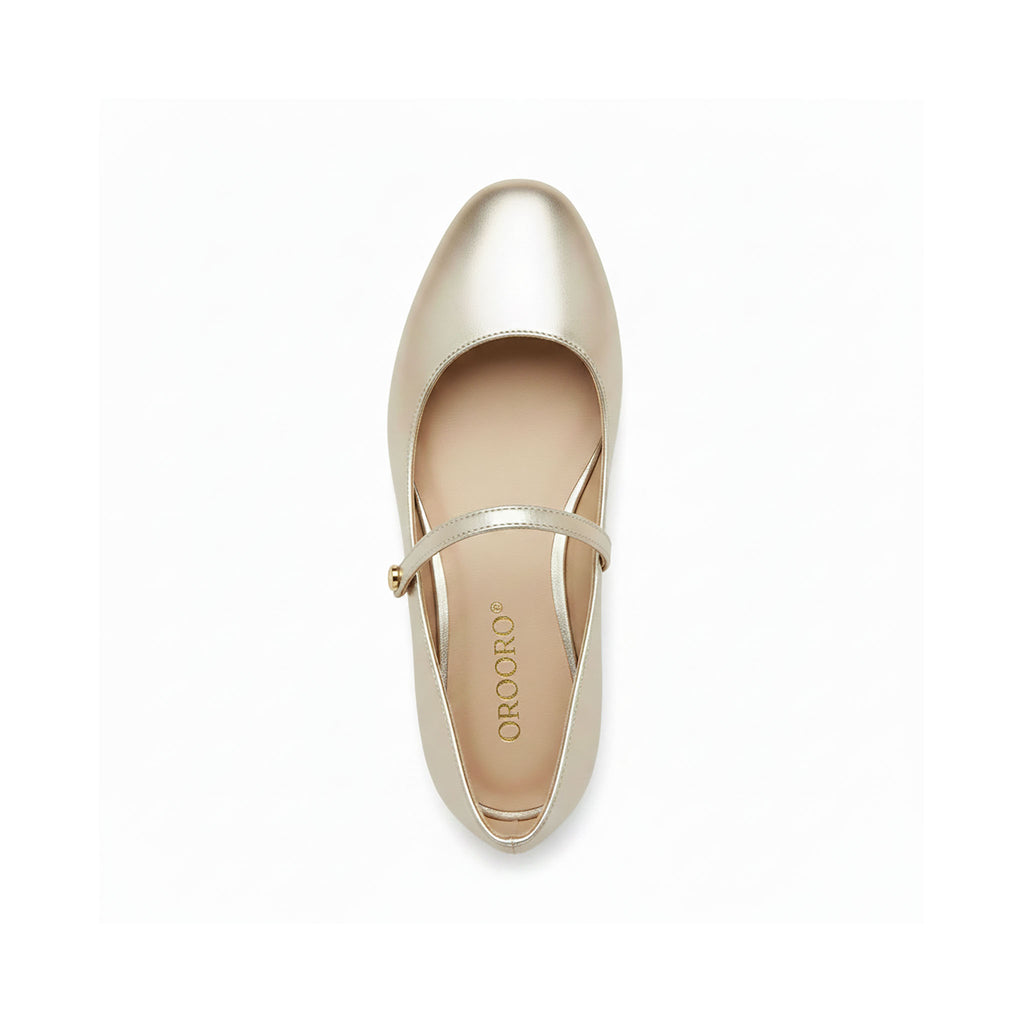 SELENE – Ballerina Flat | Desiderium Gold Edition | OROORO®