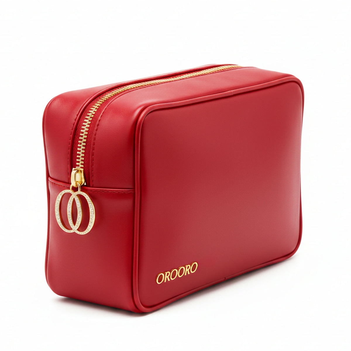 Beauty Case Zip Nappa PhoneBox Rosso con charm OO gold – Collezione Desiderium OROORO®