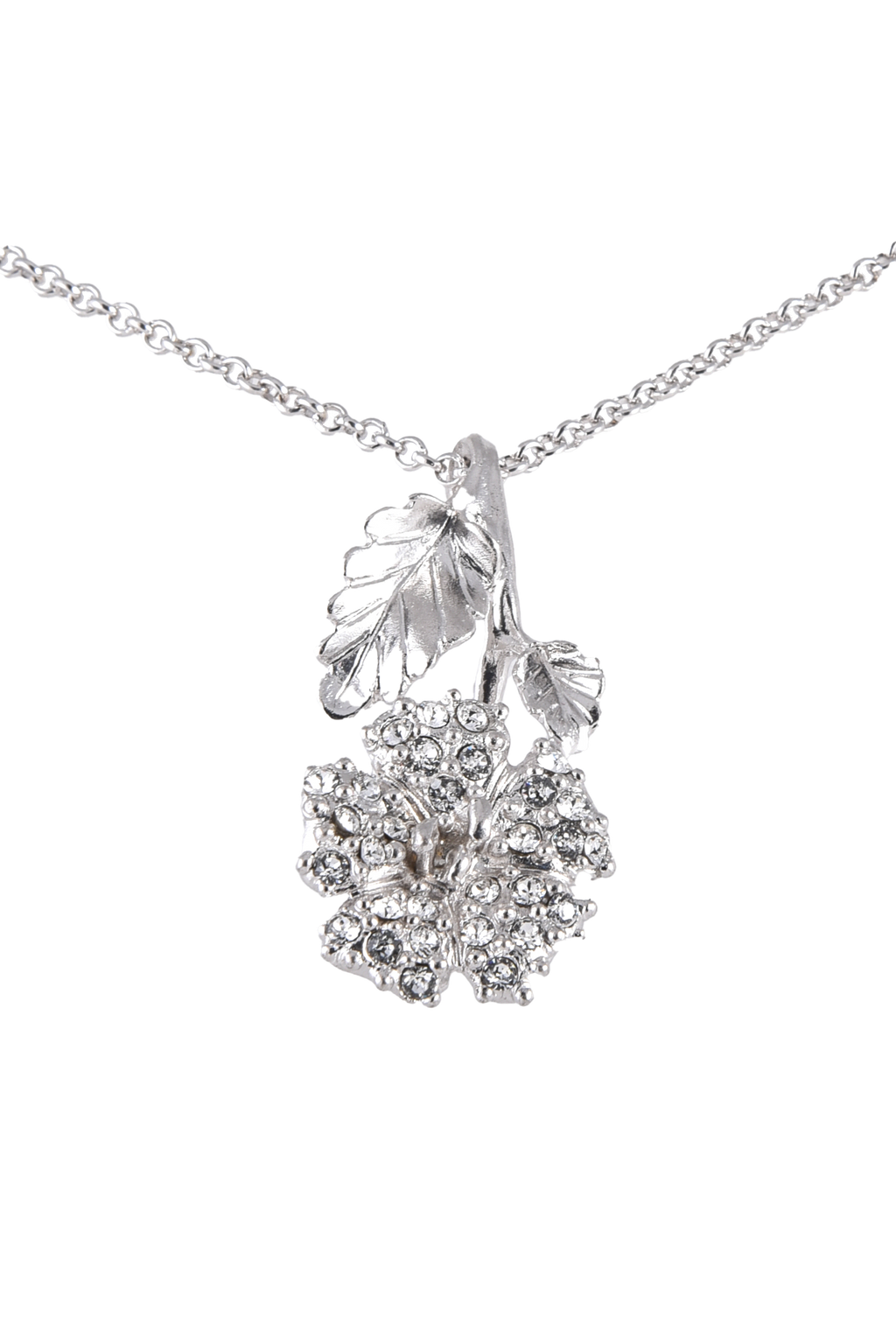 Collana Luce con pendente fiore impreziosito da swarovski
