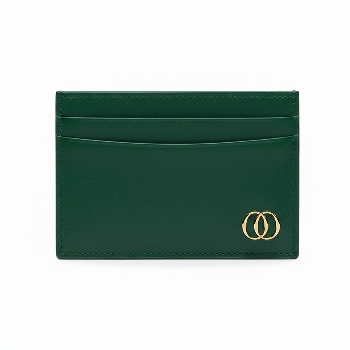 Porta Carte Classico OROORO® Pixie Green — Pelle Nappa Verde