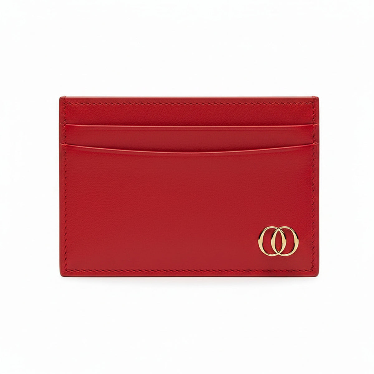 Porta Carte Classico OROORO® Santa Claus — Pelle Nappa Bordeaux