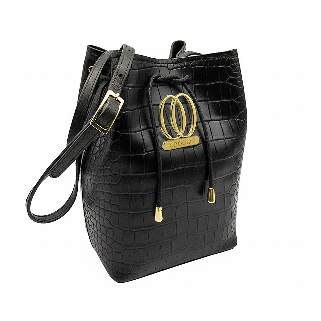ZENITH | Borsa in Pelle Stampa Coccodrillo Collezione Desiderium