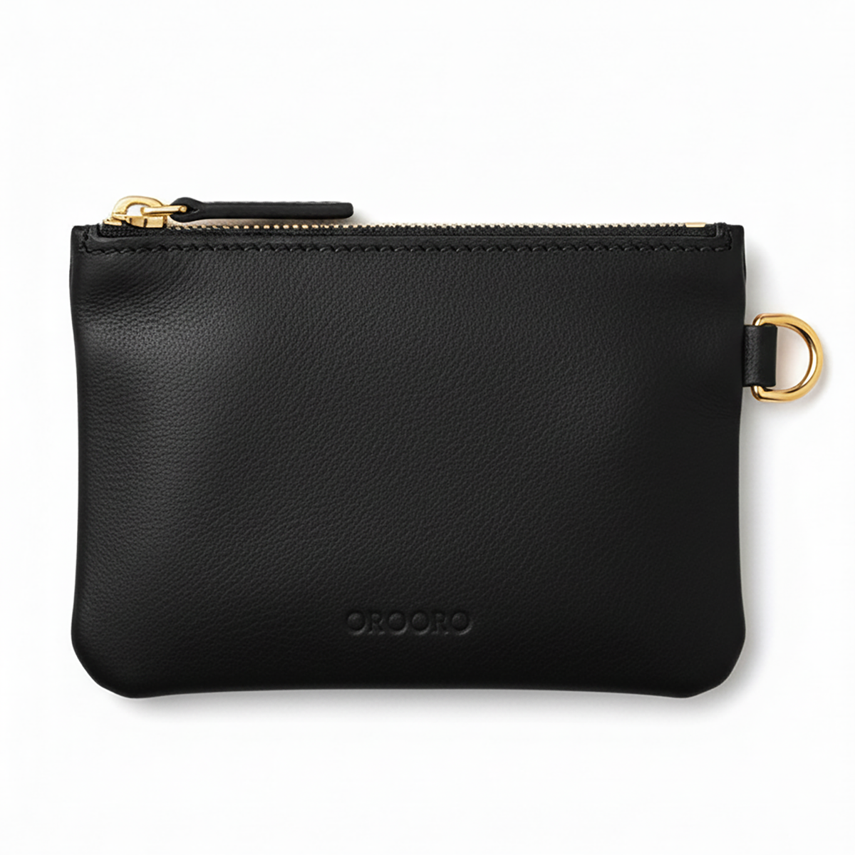 Borsellino Zip OROORO® Desiderium in Pelle Nappa Nero