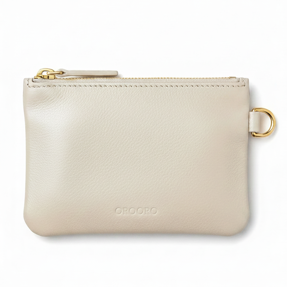 Borsellino Zip OROORO® Desiderium in Pelle Nappa Oyster