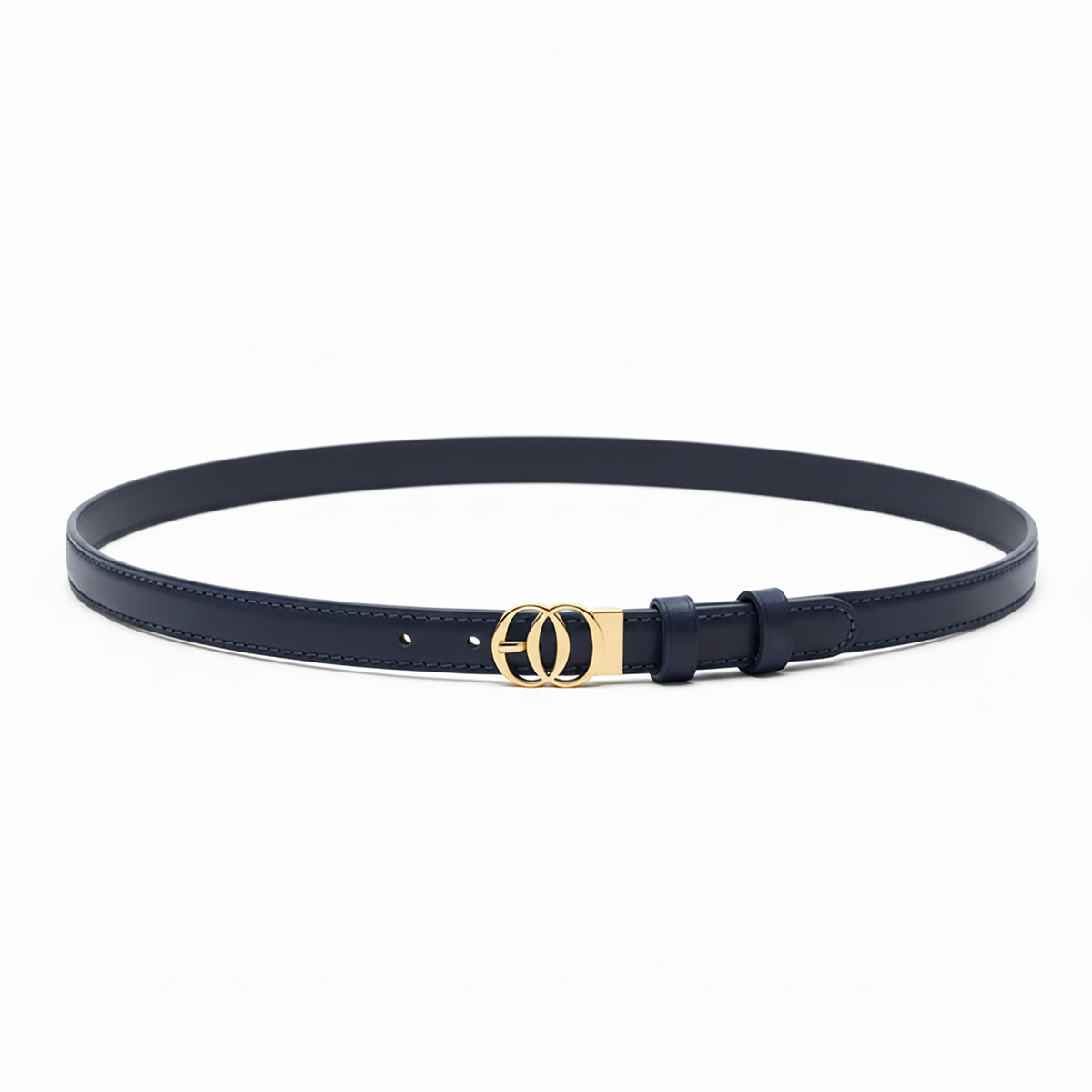Cintura Sottile OROORO® in Pelle Nappa Desiderium Deep Navy