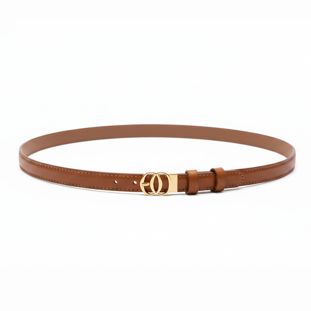 Cintura Sottile OROORO® in Cuoio Desiderium Cognac