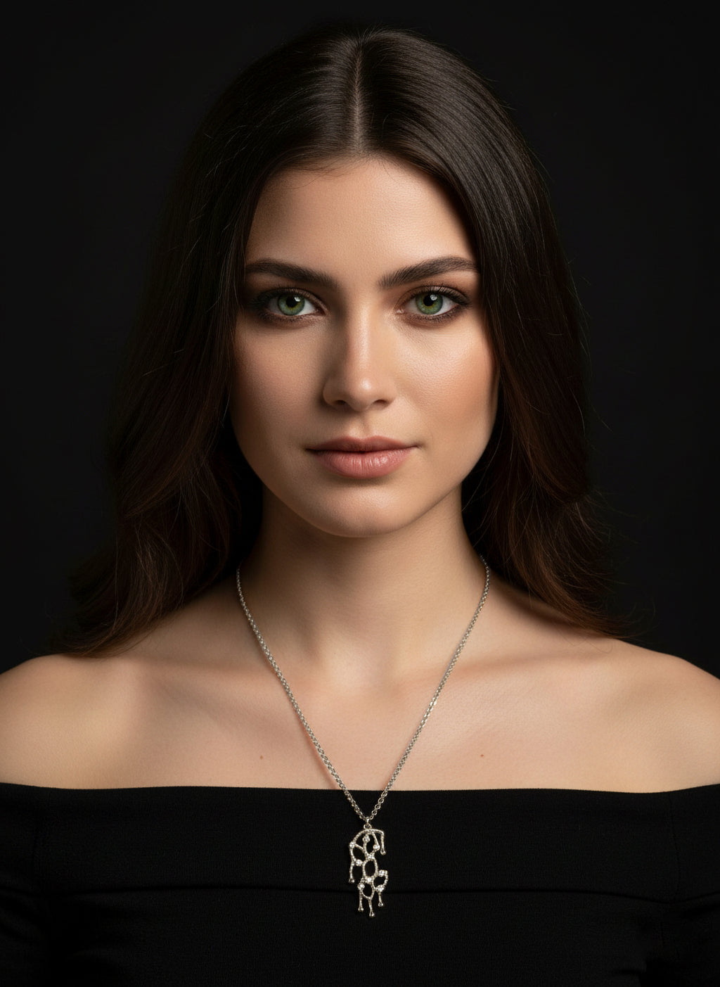 Collana Stelle Cadenti con pendente impreziosito da punti luce in swarovski
