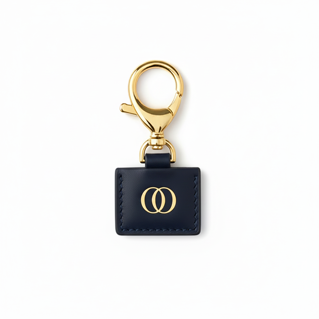 Portachiavi OROORO® Desiderium in Pelle Nappa Deep Navy