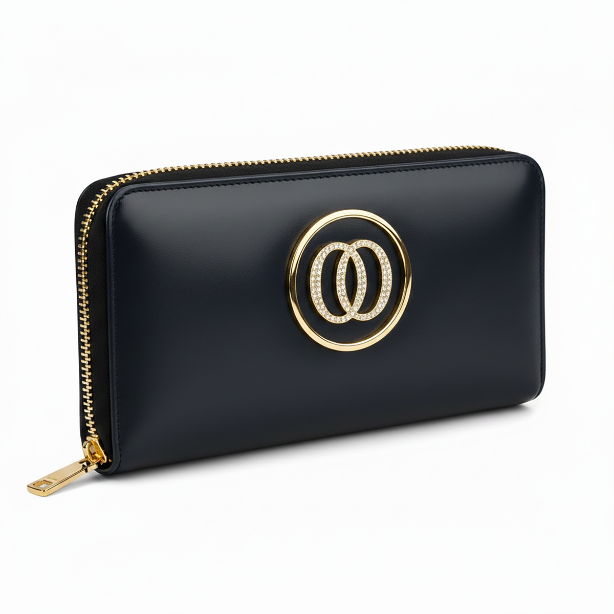 Portafoglio Zip OROORO® in Nappa Liscia Desiderium Deep Navy