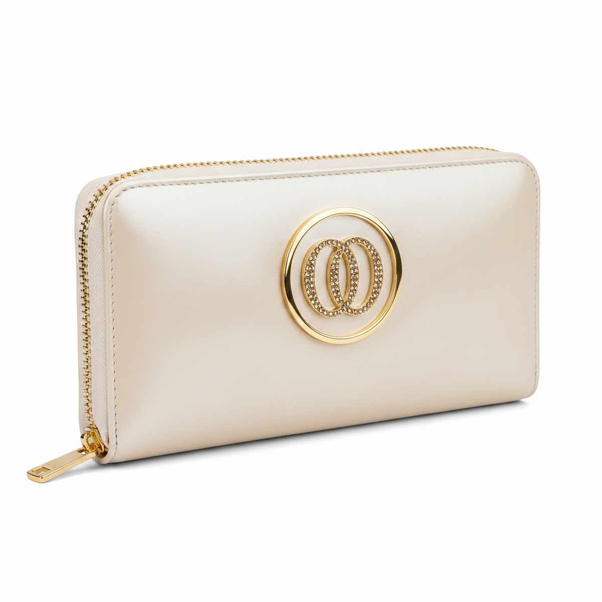 Portafoglio Zip OROORO® in Nappa Liscia Desiderium Oyster
