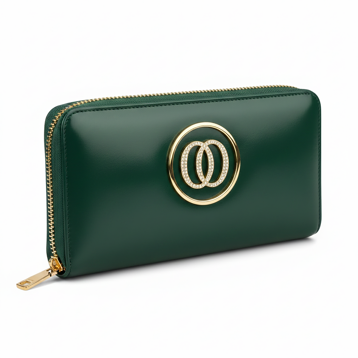 Portafoglio Zip OROORO® in Nappa Liscia Desiderium Pixie Green